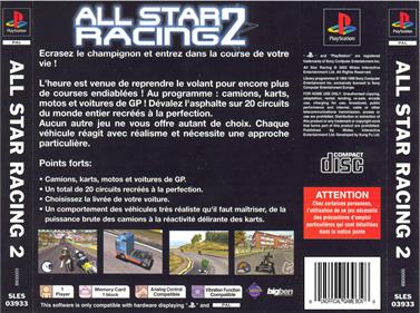 All Star Racing 2 - Box - Back Image