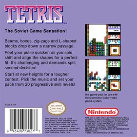 Tetris - Box - Back Image