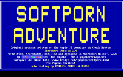 Softporn Adventure - Screenshot - Game Title Image