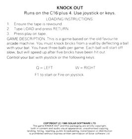 Knock Out - Box - Back Image