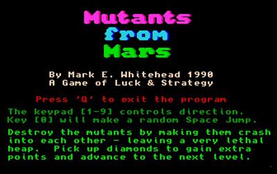 Mutants From Mars - Screenshot - Game Title Image