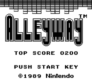Alleyway - Screenshot - Game Title Image