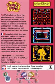 Bubble Bobble 4 CPC - Fanart - Box - Back Image