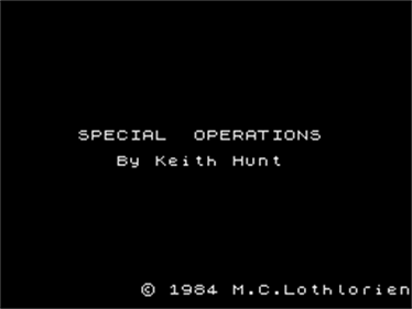 Special Operations - Screenshot - Game Title Image