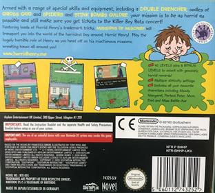 Horrid Henry: Missions of Mischief - Box - Back Image