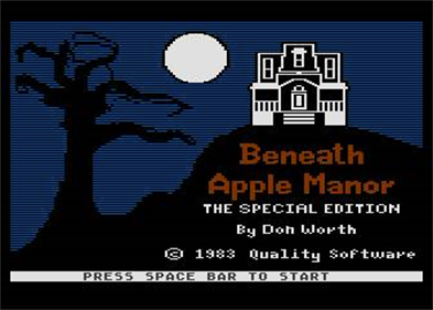 Beneath Apple Manor: Special Edition - Screenshot - Game Title Image