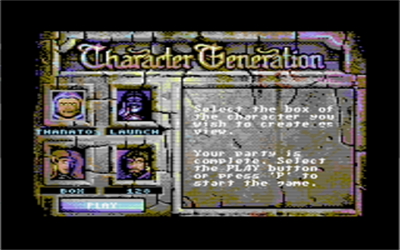 Eye of the Beholder C128 - Screenshot - Game Select Image