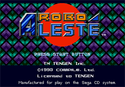 Robo Aleste - Screenshot - Game Title Image