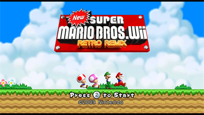New Super Mario Bros. Wii: Retro Remix - Screenshot - Game Title Image