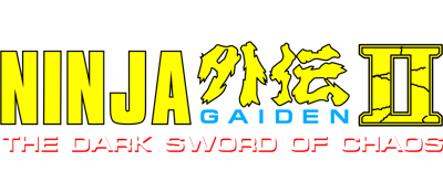 Ninja Gaiden II: The Dark Sword of Chaos - Clear Logo Image