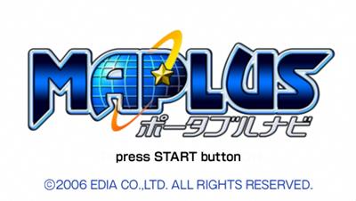 Maplus: Portable Navi - Screenshot - Game Title Image