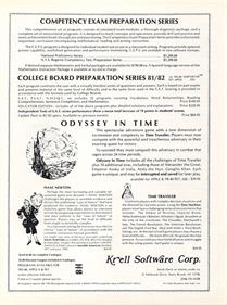 Odyssey in Time - Advertisement Flyer - Front Image