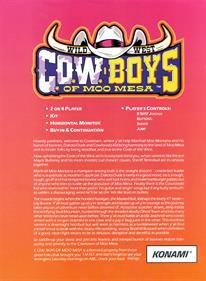 Wild West C.O.W. Boys of Moo Mesa - Advertisement Flyer - Back Image