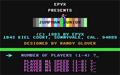 Jumpman Junior - Screenshot - Game Title Image