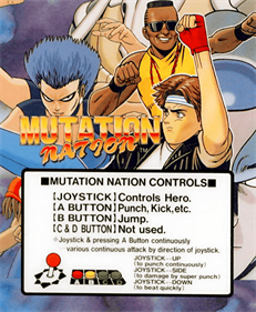 Mutation Nation - Arcade - Controls Information Image