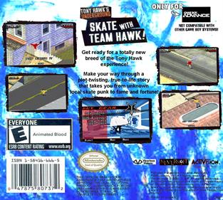 Tony Hawk's Underground - Box - Back Image