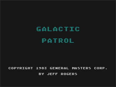 Galactic Patrol - Screenshot - Game Title Image