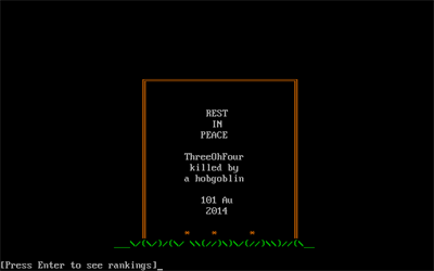 10Rogue - Screenshot - Game Over Image