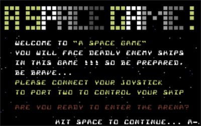 A Space Game - Screenshot - Game Title Image