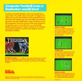 Touchdown Football - Box - Back Image