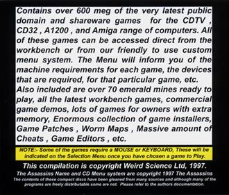 Assassins 3: The Ultimate Games CD - Box - Back Image