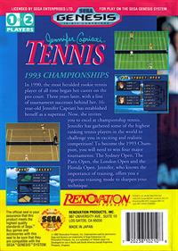 Jennifer Capriati Tennis - Box - Back Image
