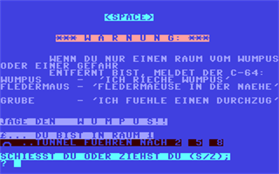 Wumpus (Creative Computing) - Screenshot - Gameplay Image