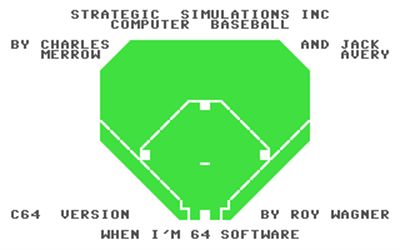 Computer Baseball - Screenshot - Game Title Image