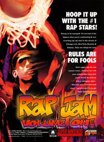 Rap Jam: Volume One - Advertisement Flyer - Front Image