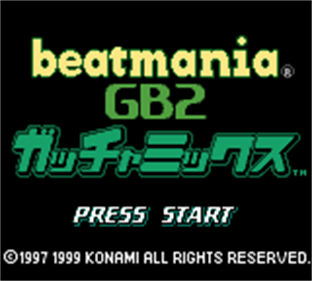 beatmania GB2 Gotcha Mix - Screenshot - Game Title Image