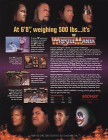 WWF Wrestlemania - Advertisement Flyer - Back