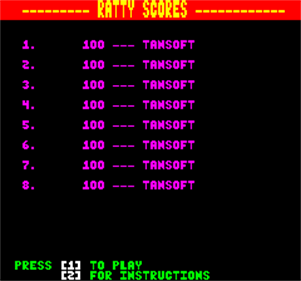 Rat Splat! - Screenshot - High Scores Image