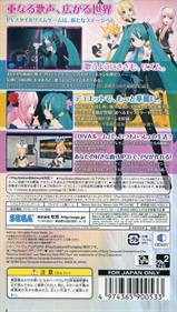 Hatsune Miku: Project DIVA 2nd - Box - Back Image