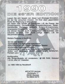 1990: Die 1993'er Edition - Box - Back Image