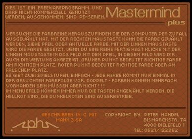 Mastermind Plus - Screenshot - Game Title Image