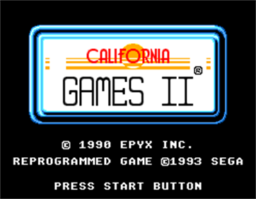 California Games II - Screenshot - Game Title