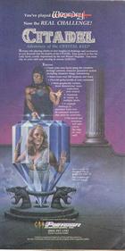 Citadel: Adventure of the Crystal Keep - Advertisement Flyer - Front Image