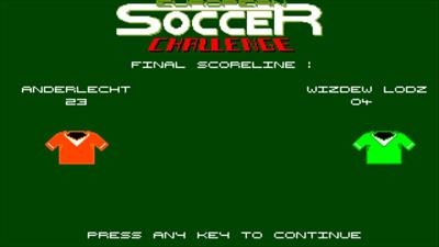 European Soccer Challenge - Screenshot - Game Over Image