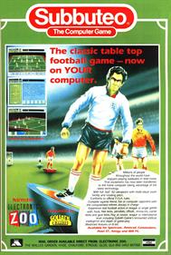 Subbuteo: The Computer Game - Advertisement Flyer - Front Image