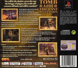 Tomb Raider: The Last Revelation - Box - Back Image