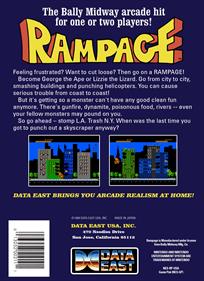 Rampage - Box - Back Image