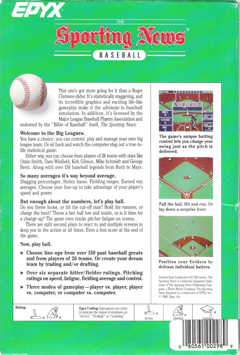 The Sporting News Baseball Images LaunchBox Games Database