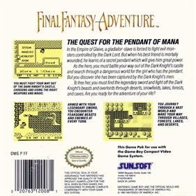Final Fantasy Adventure - Box - Back Image