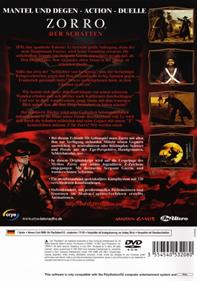 The Shadow of Zorro - Box - Back Image