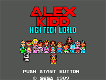 Alex Kidd: High-Tech World - Screenshot - Game Title Image