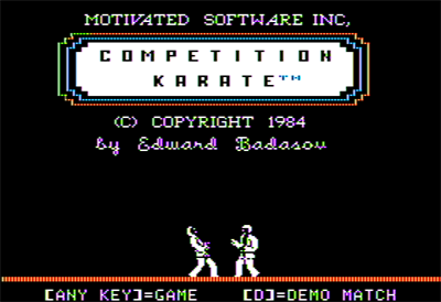 Competition Karate - Screenshot - Game Title Image