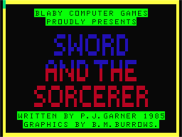 The Sword and the Sorcerer. - Screenshot - Game Title Image