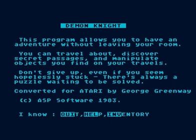 Demon Knight - Screenshot - Game Title Image