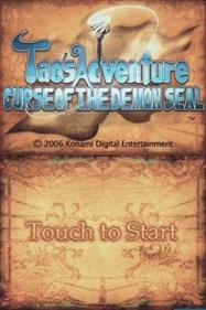 Tao's Adventure: Curse of the Demon Seal - Screenshot - Game Title Image