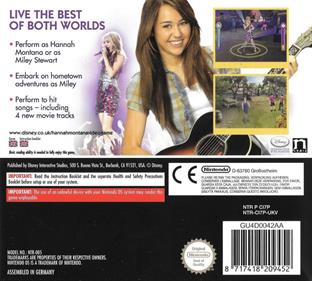 Hannah Montana: The Movie - Box - Back Image